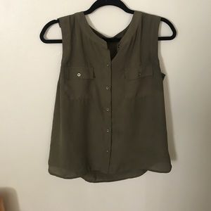 Army green tank top